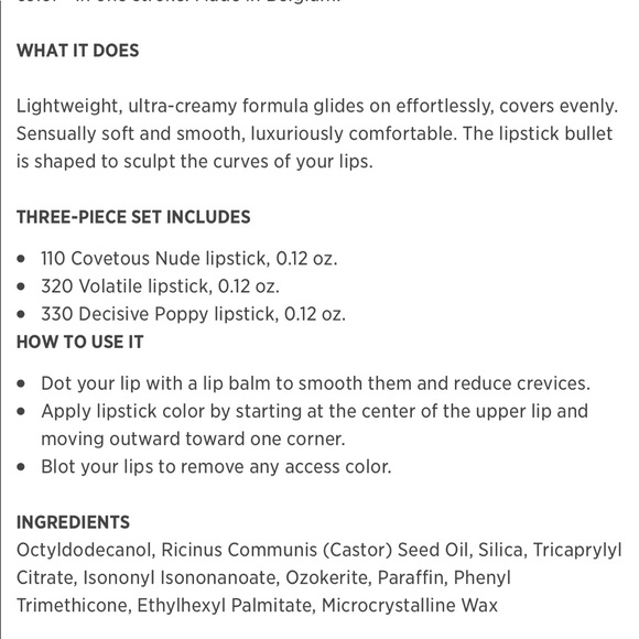 Pure Color Envy 3-pcs Matte sculpting lipstick set - Picture 3 of 3